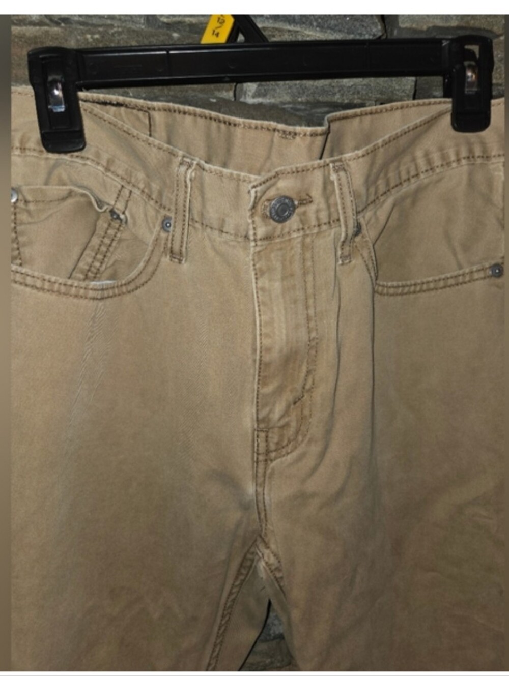 Levis Tan Straight-Leg Mens Jeans 32x32